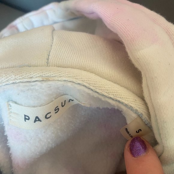 PacSun Tie Dye Rare Design Hooded Sweatshirt - Picture 6 of 6